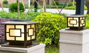 door pillar lights installation, pillar lights installation, outdoor lighting, gate pillar lights, boundary wall lights